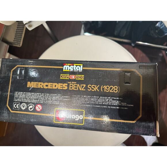 Bburago 1928 Mercedes-Benz SSK 1:18 Scale Diecast Model Car Burago 3009 New - Picture 3 of 5